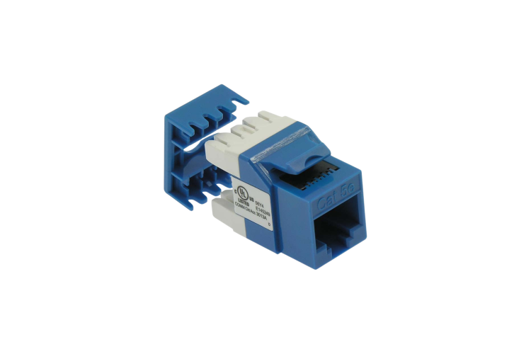 Cat5E RJ45 110 Type 180° Keystone Jack Blue