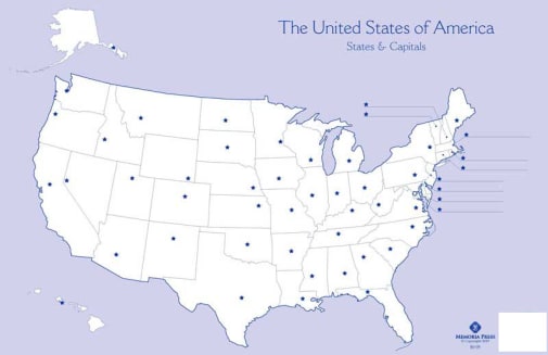 Memoria Press Practice Map Pad: United States