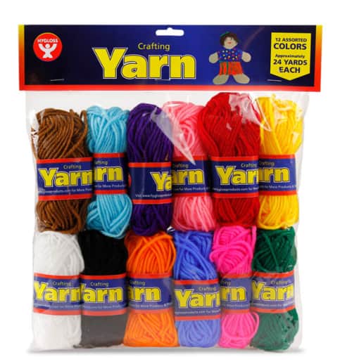 Hygloss Crafting Yarn Pack (12 assorted colors)