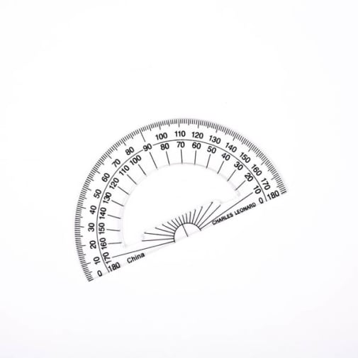 Protractor 4" Non-Flexible - Clear Plastic