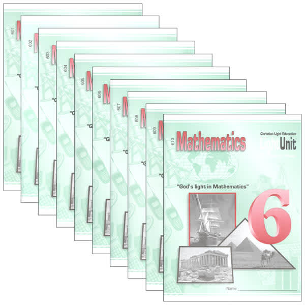 Christian Light Mathematics LightUnit 601-610 Set Sunrise Edition