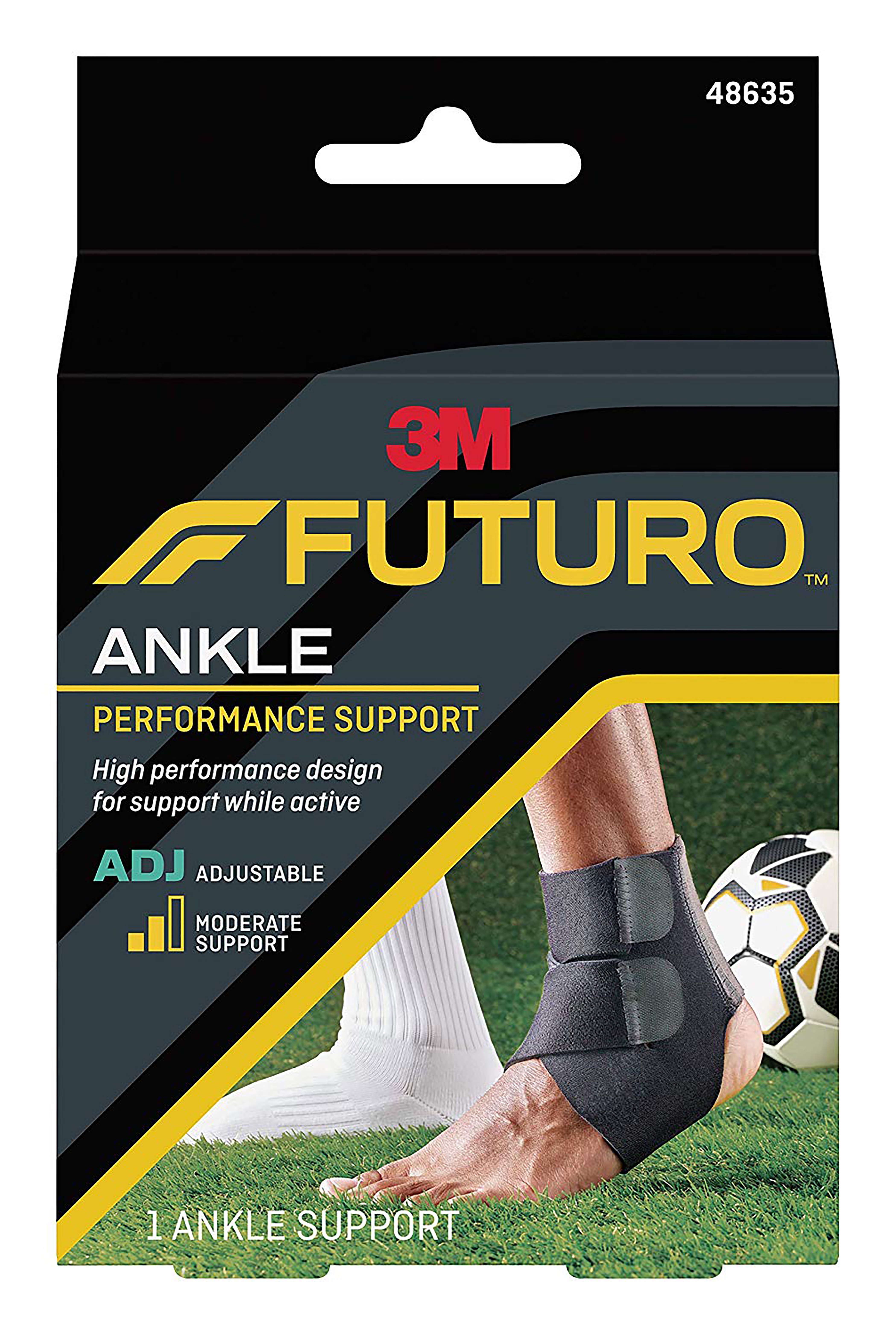 3M Futuro Ankle Support, Left or Right Foot, Black, Adult MK 971922