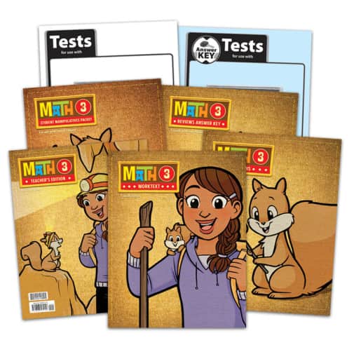 BJU Press Math 3 Home School Kit 4th Edition