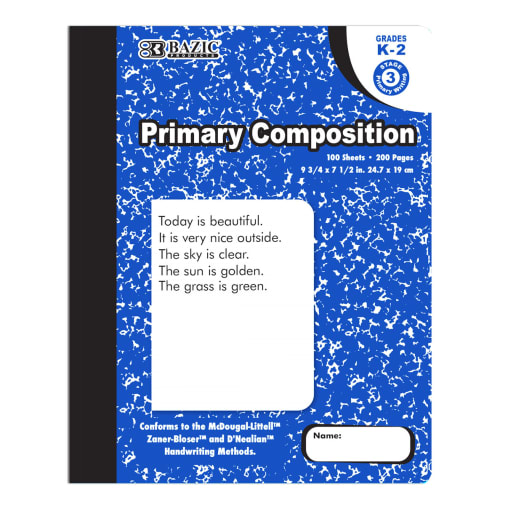 Primary Marble Composition Book (100 sheets)
