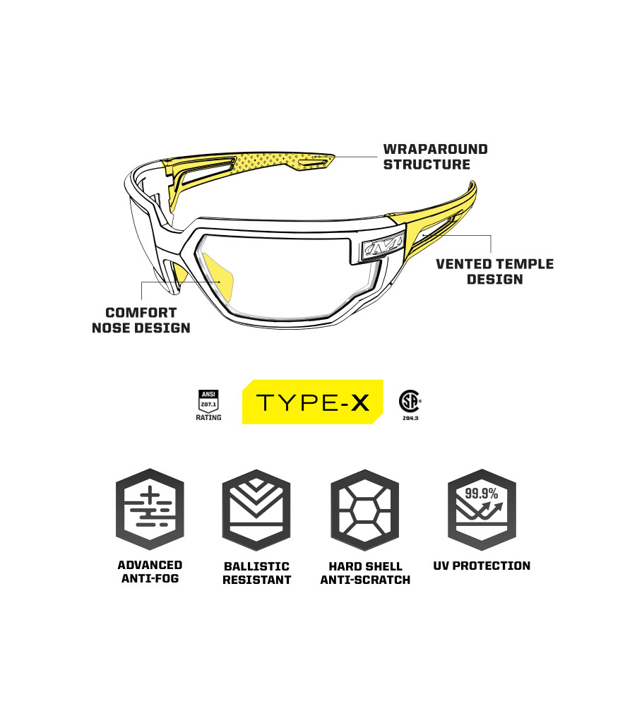 Tactical Type-X | Black Frame | Smoke Lens, Black, large image number 1