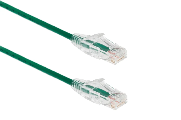 Cat6 Slim Ethernet Patch Cable, Snagless, 15 ft, Green