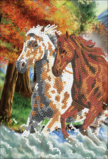 Crystal Art Notebook Kit - Wild Horses