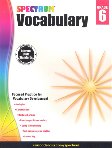 Spectrum Vocabulary 2015 Grade 6