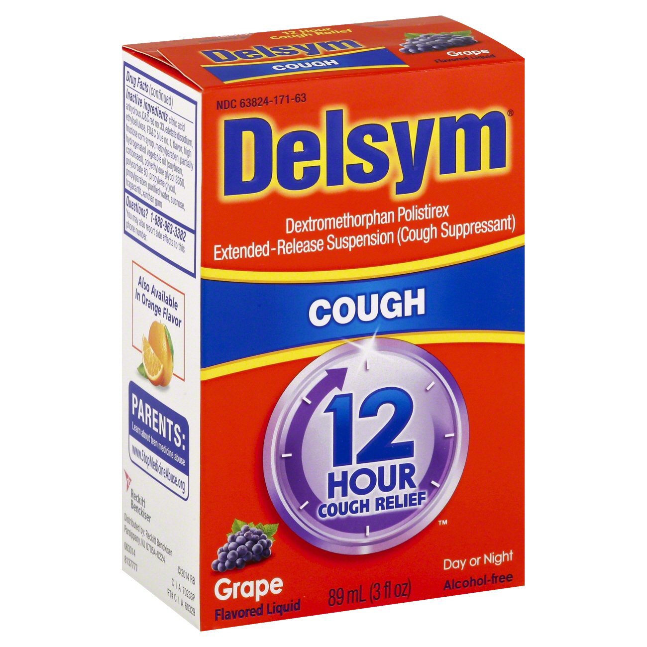Delsym 12 Hour Cough Relief, Grape Flavor MK 1101845