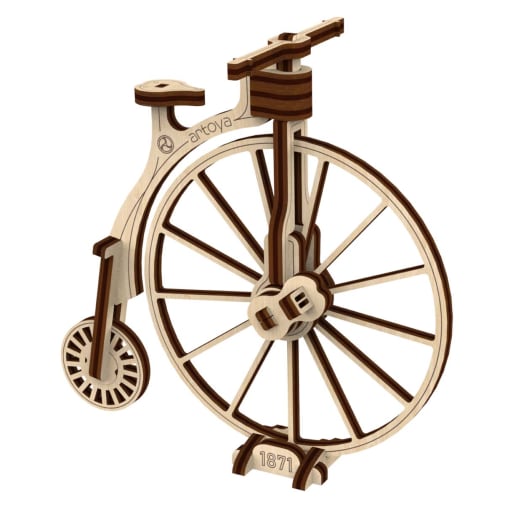 Fidget High Wheeler Bicycle Wooden Model