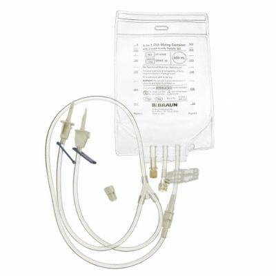 EVA Gravity Mixing Container Braun 500 mL 3 Port 2 Lead Transfer Set MK 939845