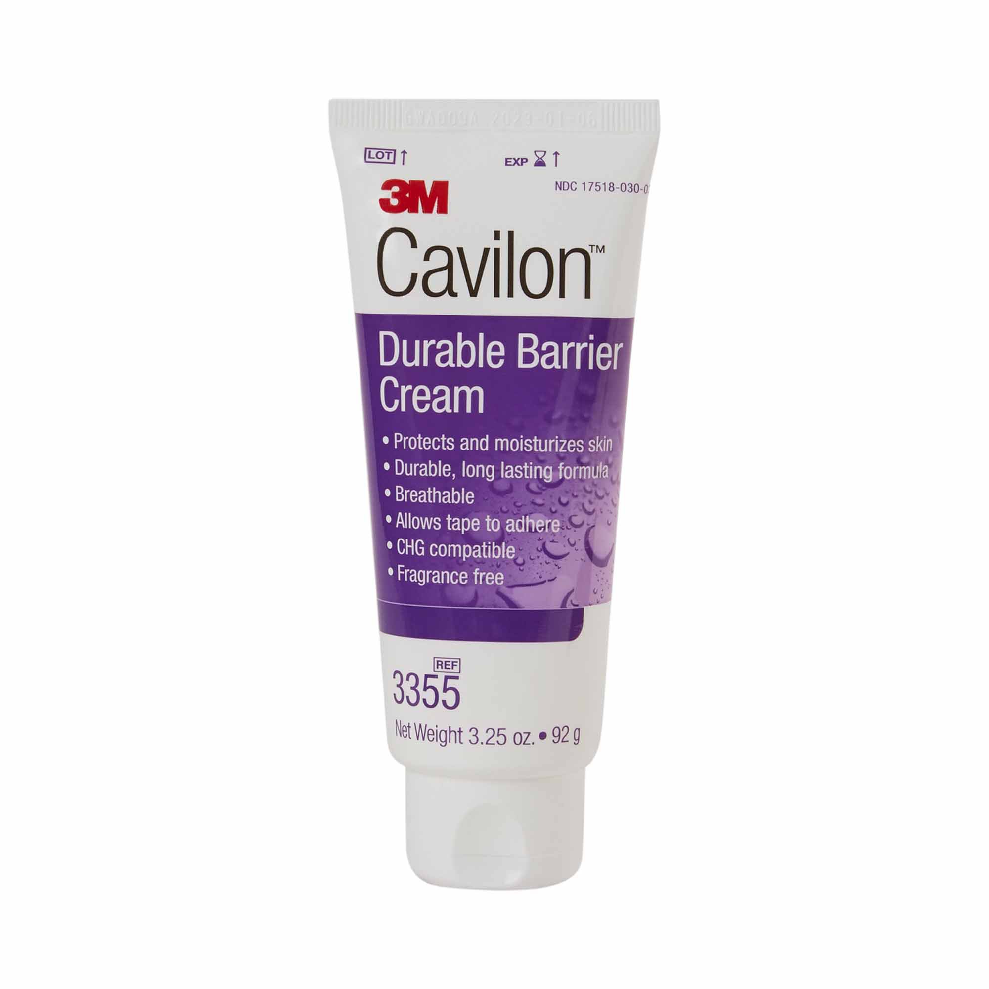 3M Cavilon Barrier Cream, Unscented, Hypoallergenic, 3.25-ounce Tube MK 806588