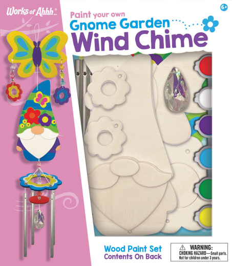 Paint Your Own Gnome Garden Wind Chime