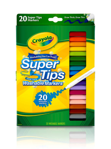 Crayola Super Tips Washable Fine Line Markers 20 Count