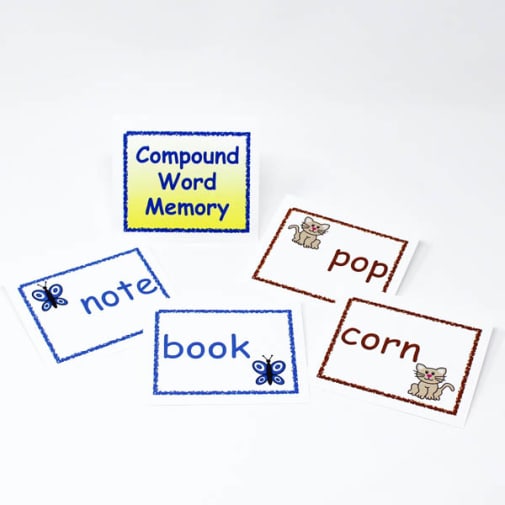 Reading Complete Compound Word Memory Game