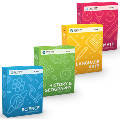 Calvert 1st Grade 4 Subject Set (History, Language Arts, Math & Science)