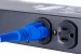 AC power cord, 5-15p to C13, 14 AWG, 4ft, Blue