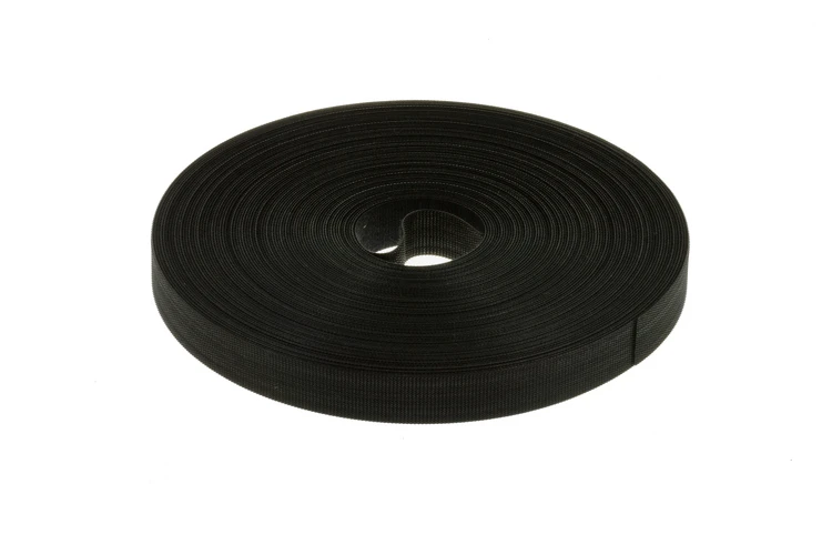 Velcro Qwik Tie Uncut Tape Roll, 5/8in x 25 Yards, Black