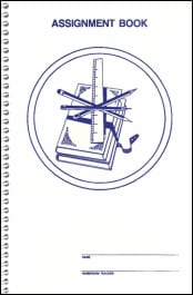 Small Weekly Non-Dated Assignment Book with Subject