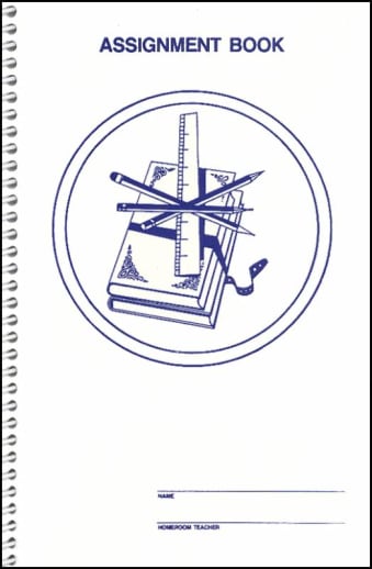 Small Weekly Non-Dated Assignment Book with Subject