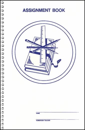 Small Weekly Non-Dated Assignment Book with Subject