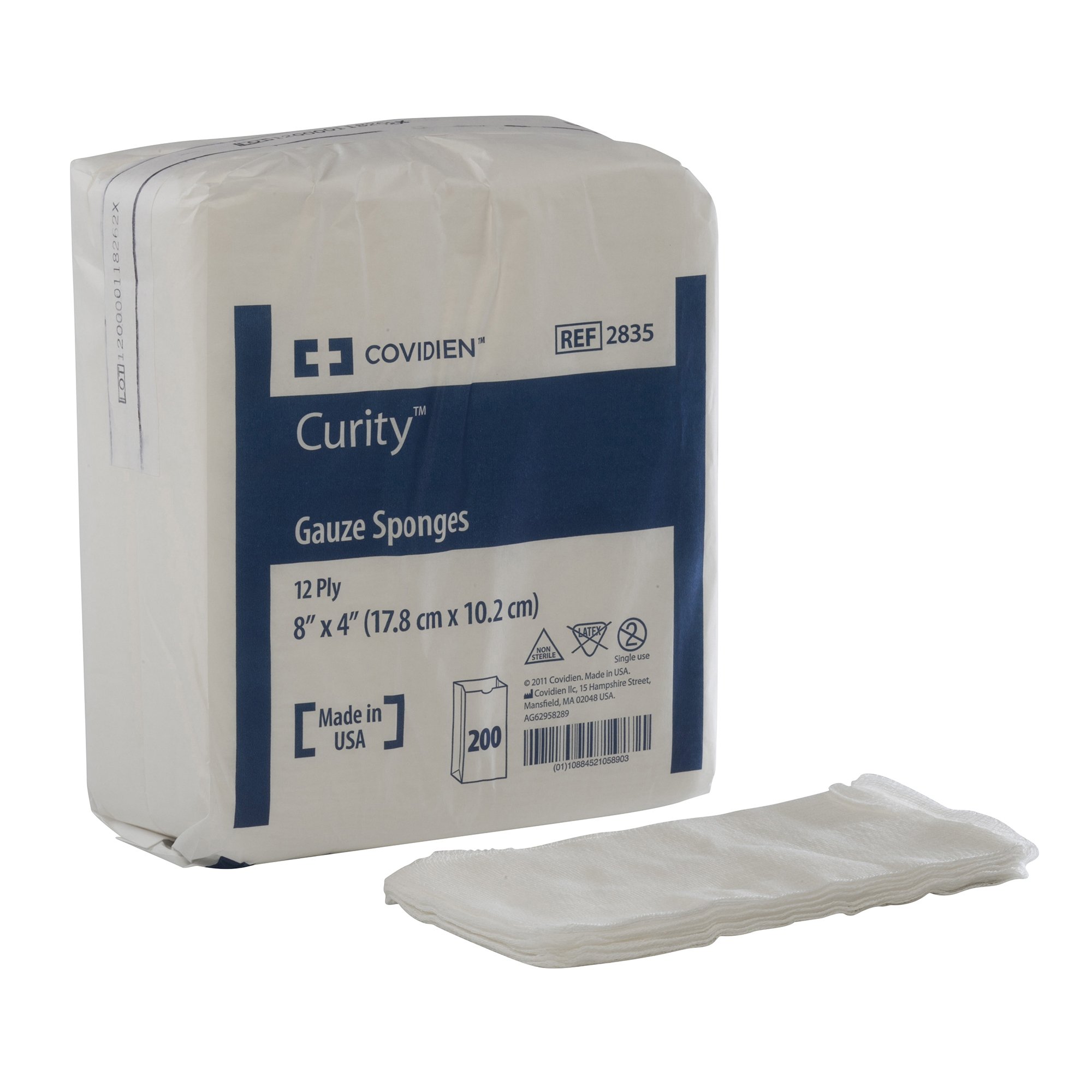 Curity USP Type VII Gauze Sponge, 4 x 8 Inch, 12-Ply MK 9972