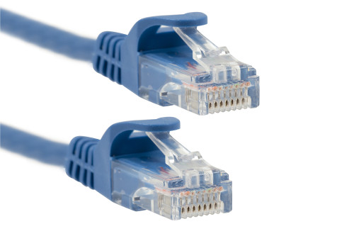 Image of Cat5e Ethernet Patch Cable, Snagless, UTP, 10 ft, Blue