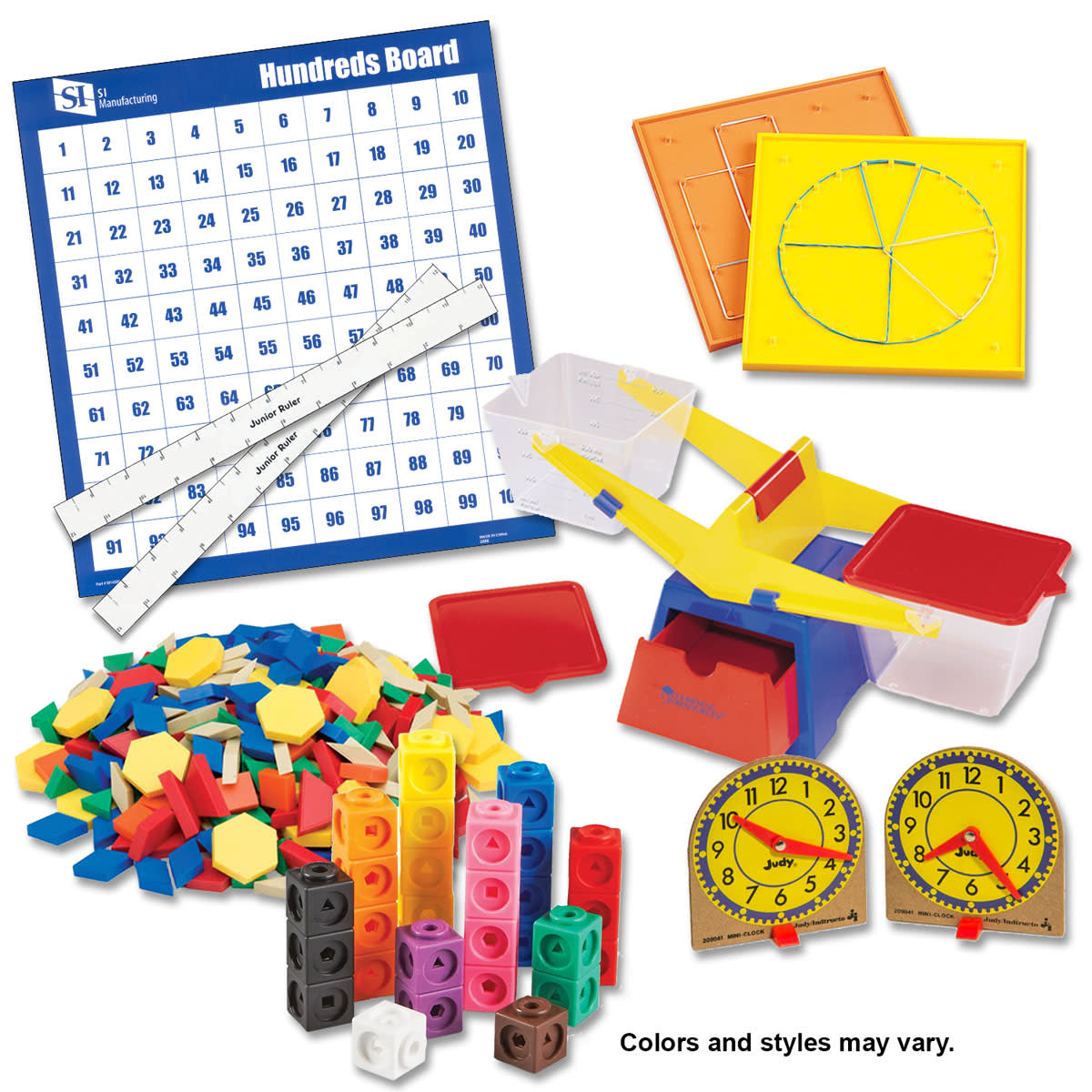Manipulative Kit 1 (Plastic Pattern Block Upgrade, NO Optional Items)