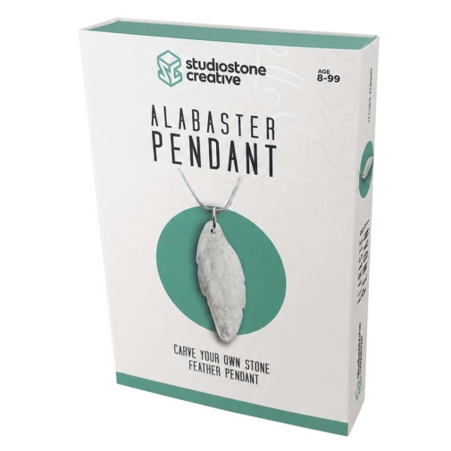 Alabaster Pendant Carving Kit - Feather
