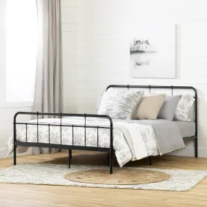 Metal Platform Bed with headboard