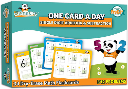 Visual Dry-Erase Single Digit Math Flashcards