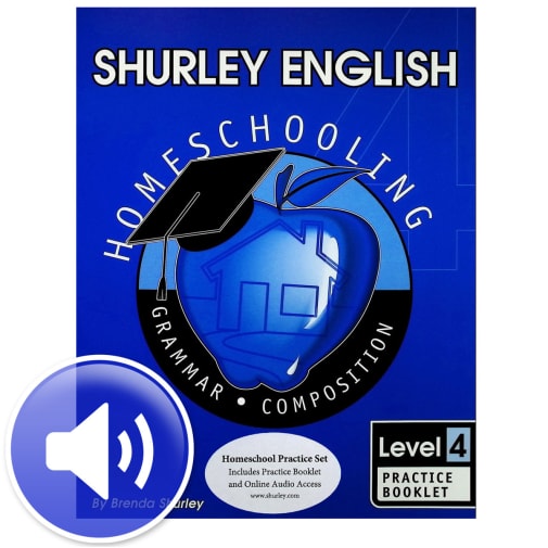Shurley English Level 4 Practice Booklet with Online Audio