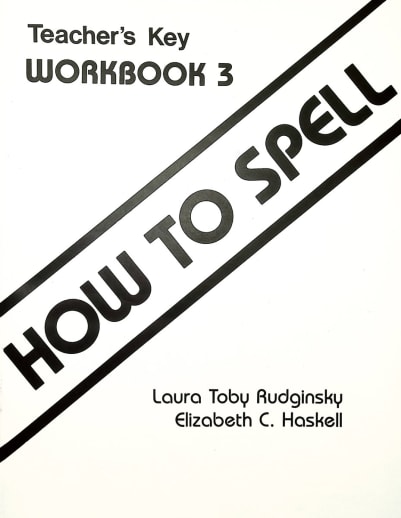 How to Spell 3 Teacher Key