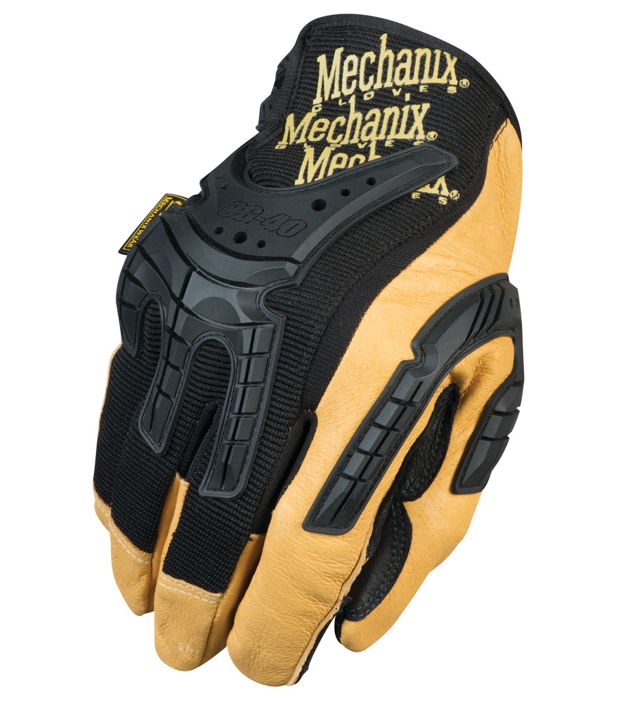 Mechanix Wear Gants de travail en cuir Durahide FastFit brun/noir Grand