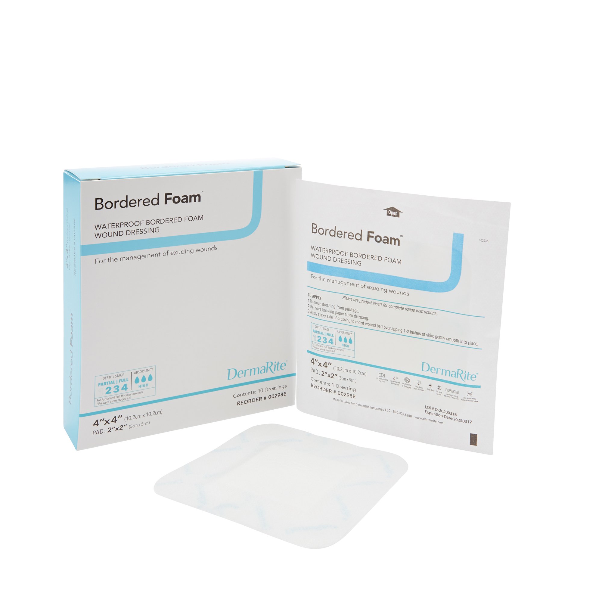 BorderedFoam Foam Dressing, 4 x 4 Inch MK 727739