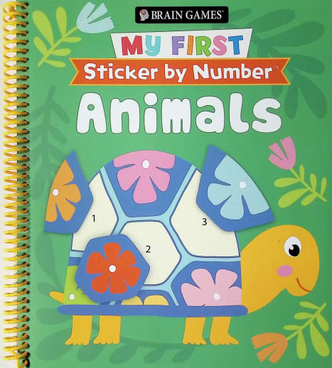 My First Sticker By Number: Animals (Brain Games) 52 pages