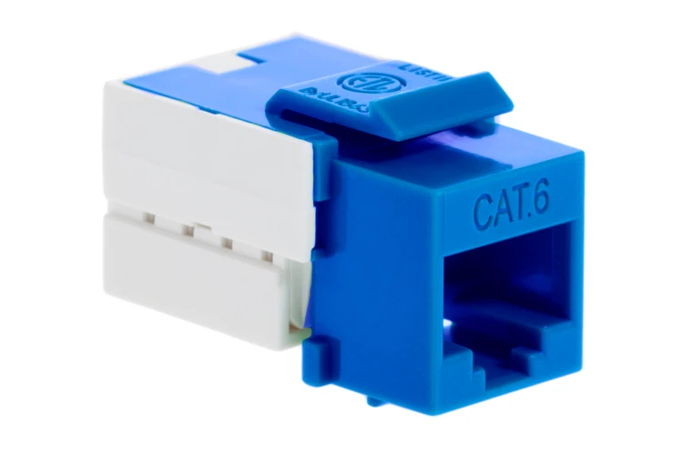 Cat6 RJ45 110 Type Keystone Jack, Blue