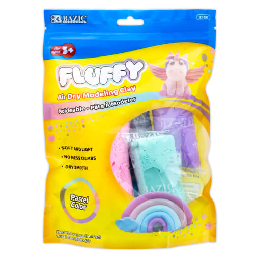 Air Dry Modeling Clay, Pastel Color 0.5 oz (6 pack)