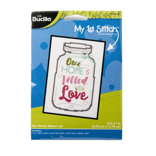My 1st Stitch Kit - Our Home Mason Jar (5 x 7)