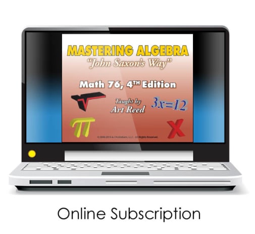 Mastering Algebra - Saxon Math 7/6 4th Edition Online Video Access (24-month subscription)