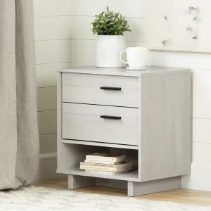 Nightstand with Drawers and Cord Catcher