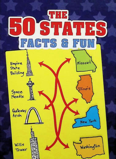 50 States Facts & Fun Little Activity Book