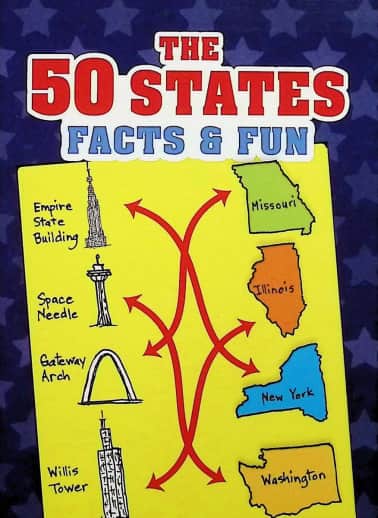 50 States Facts & Fun Little Activity Book