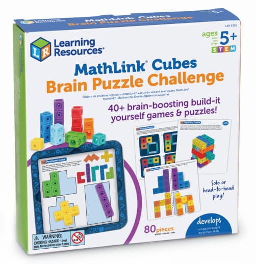 Learning Resources MathLink Cubes Brain Puzzle Challenge