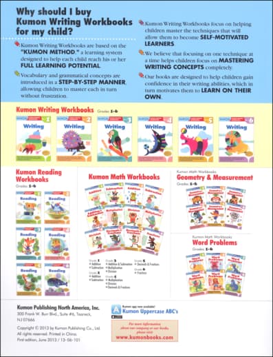 Kumon Writing Workbook Grade 1
