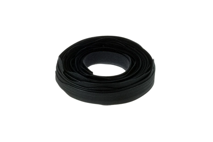 Velcro Qwik Tie Roll, 3/4in x 8in, Qty 100, Black