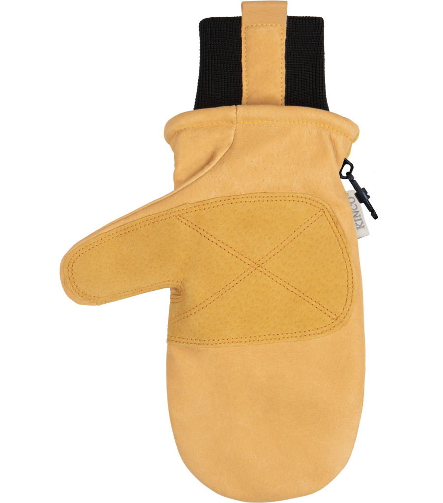 Women's Lined Premium Grain & Suede Pigskin Ski Mitt with Omni-Cuff&trade;, Golden, large image number 1