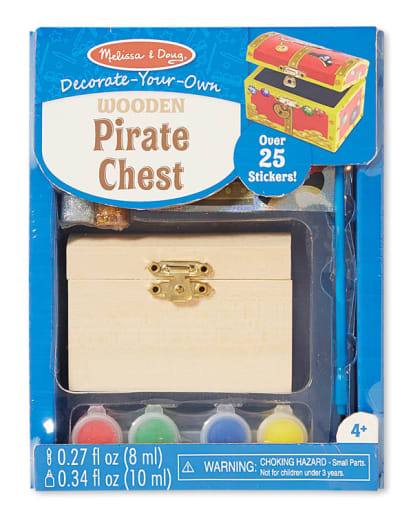 Melissa & Doug Decorate-Your-Own Wooden Pirate Chest