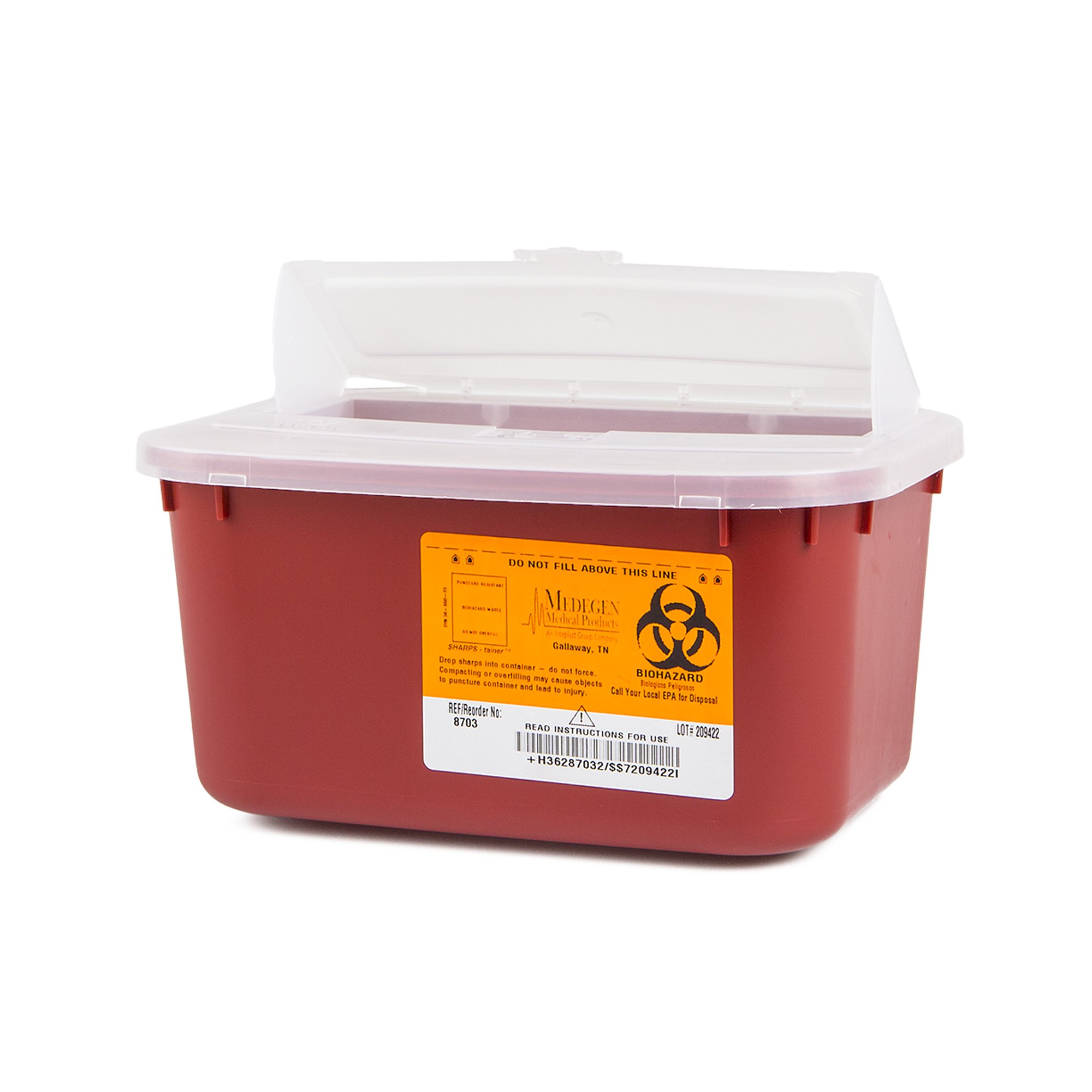 Sharps Multi-purpose Sharps Container, 5 x 10 x 7 Inch MK 172711