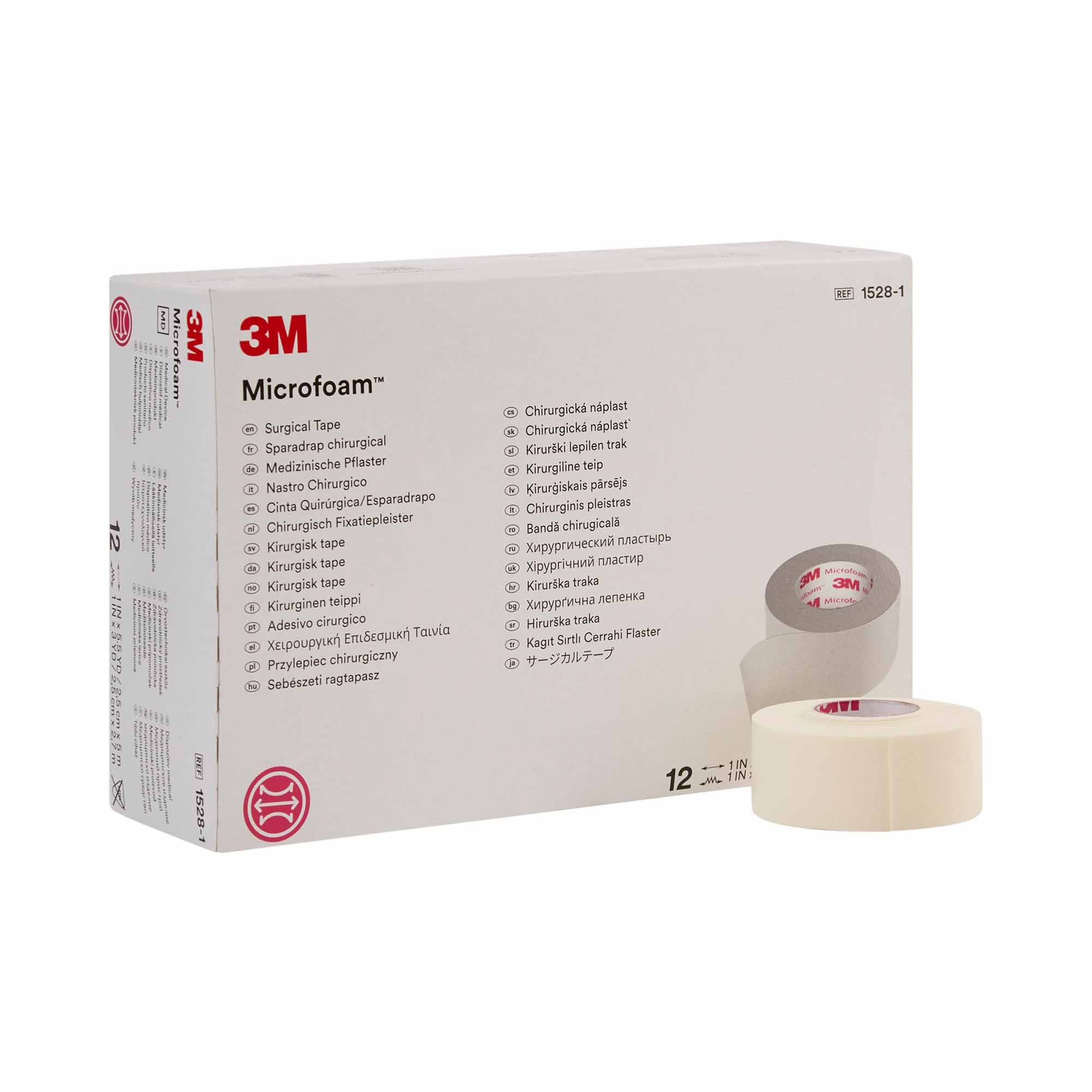 3M Microfoam Foam / Acrylic Adhesive Medical Tape, 1 Inch x 5-1/2 Yard, White MK 5959